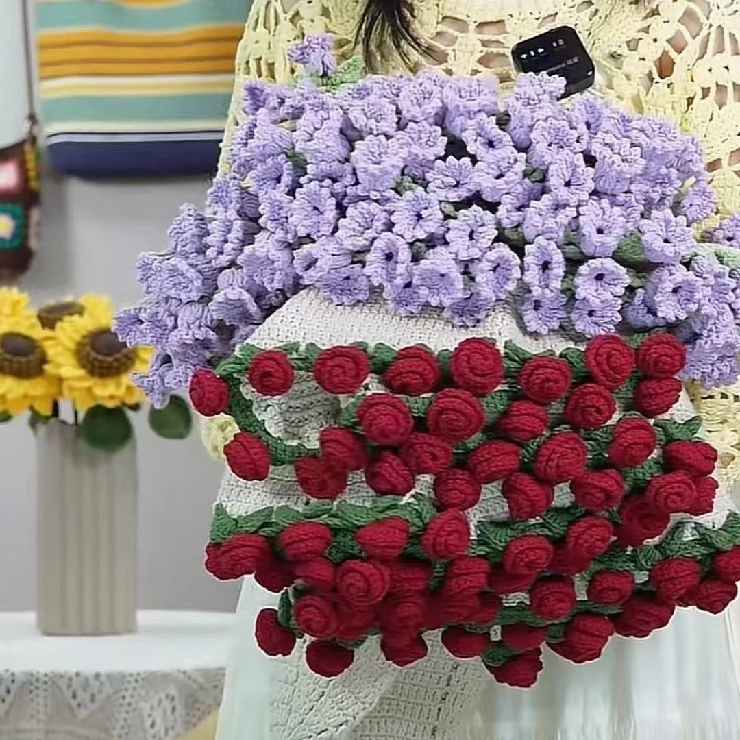 Crochet Rose Bouquet Blanket