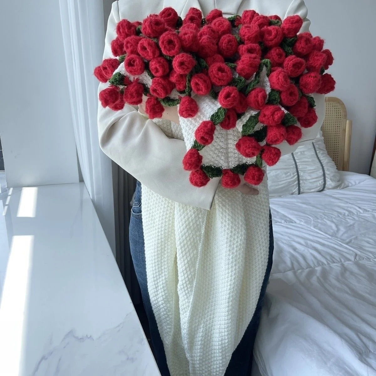 Crochet Rose Bouquet Blanket