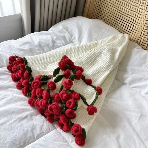 Crochet Rose Bouquet Blanket